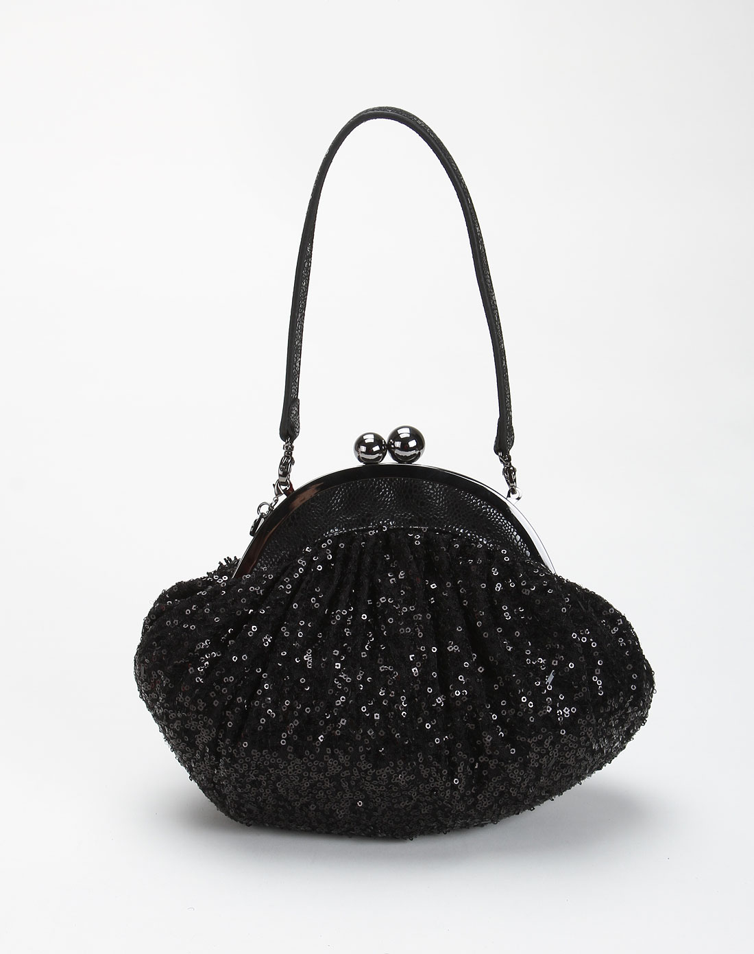 [ 卓雅 ] 黑色贵气钉珠片手提包