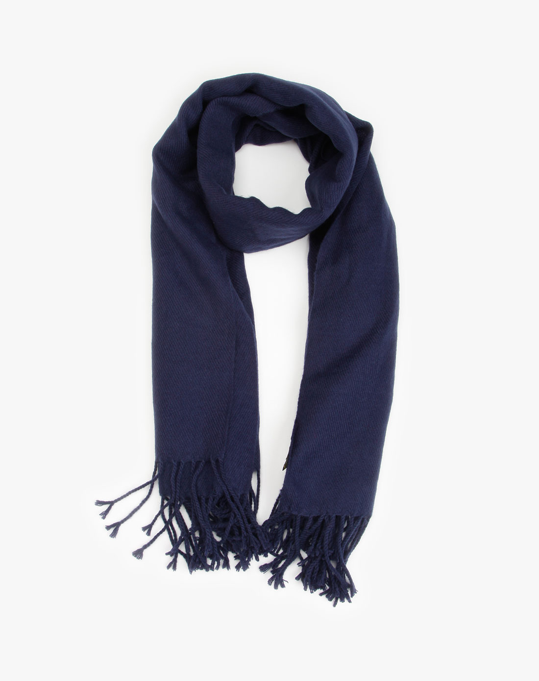 畅尼诗the trendy shop深蓝色简约厚围巾