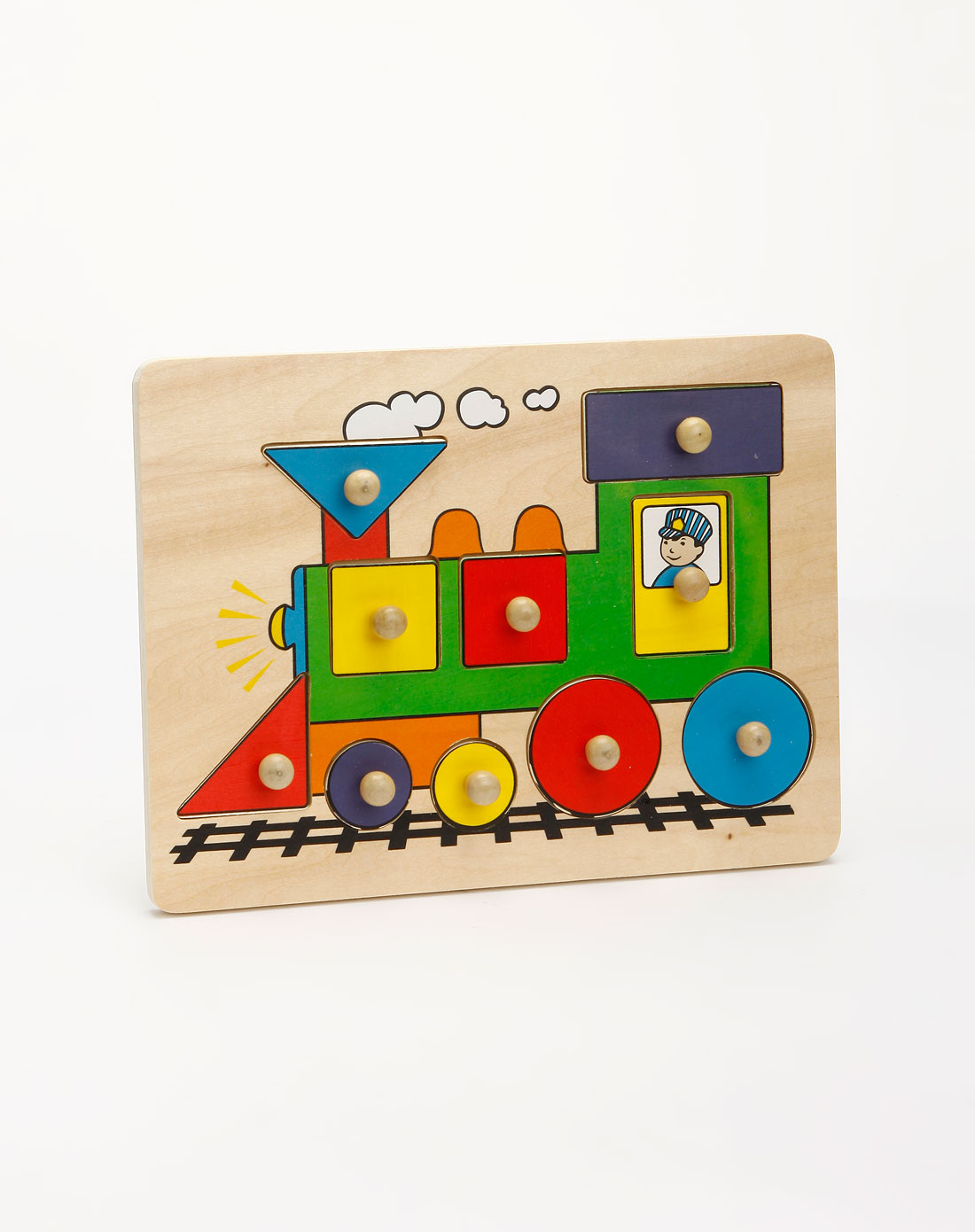 童玩专场火车几何图形拼板