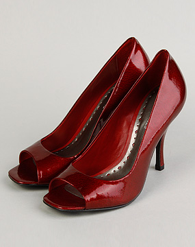 bcbgbcbgirls 女款红色鱼嘴高跟鞋