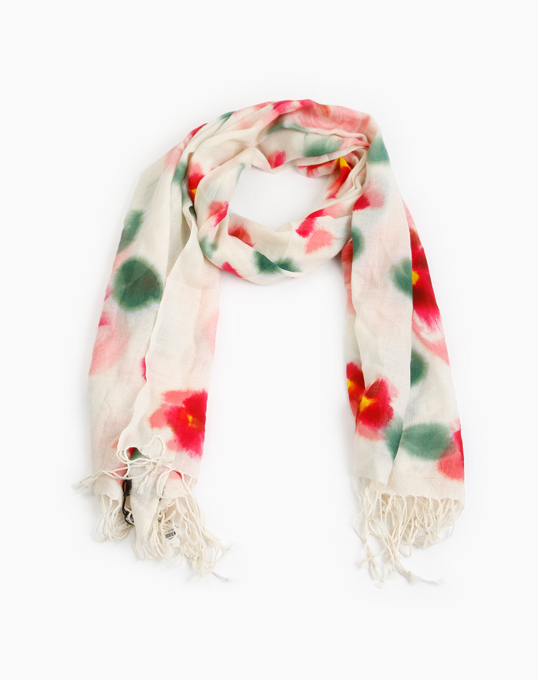 彩色羊毛手绘围巾