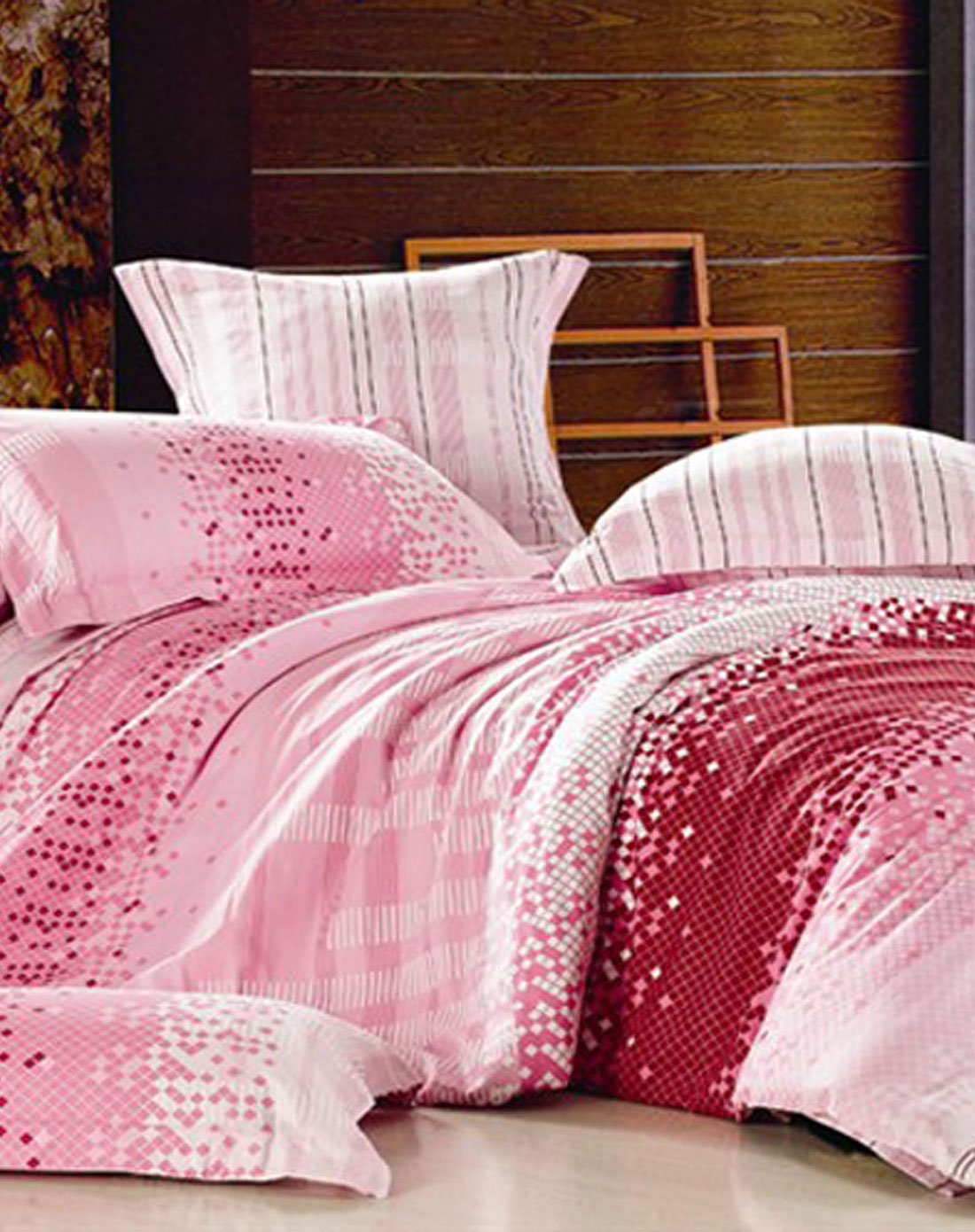 苏缦家纺温馨条纹全棉床品四件套(1.5m-1.8m床适用)